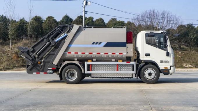 JAC 8m³ electric compactor garbage truck rear view