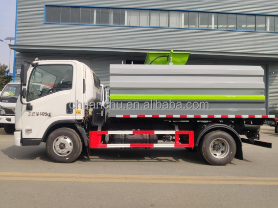 4×2 garbage compactor truck compaction mechanism
